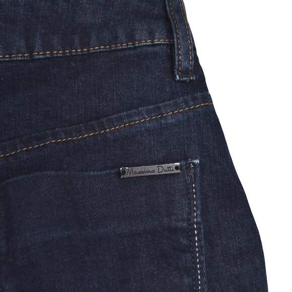 Massimo Dutti Dark Denim Skirt Minimalist 90s Y2k Streetwear Sz 27 Eur 36 - Picture 6 of 7